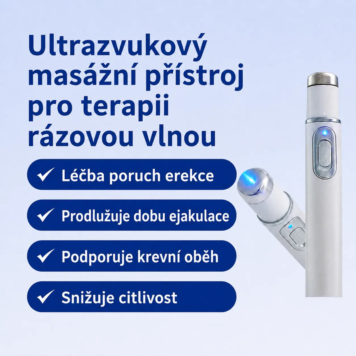 ⚡ Pokročilá rázová vlnová terapie podporuje mužské sexuální zdraví 💪 a pomáhá zmírnit bolesti svalů, kloubů a šlach 🦵